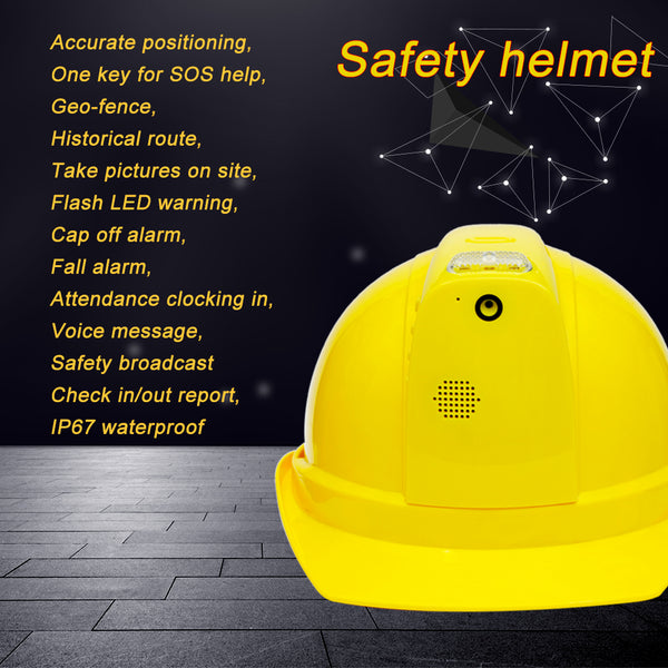 GPS Tracking Helmet For Person Live Monitoring SOS Alarm Fall Detection